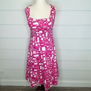 Calvin Klein hot pink white sleeveless, dress, size 6